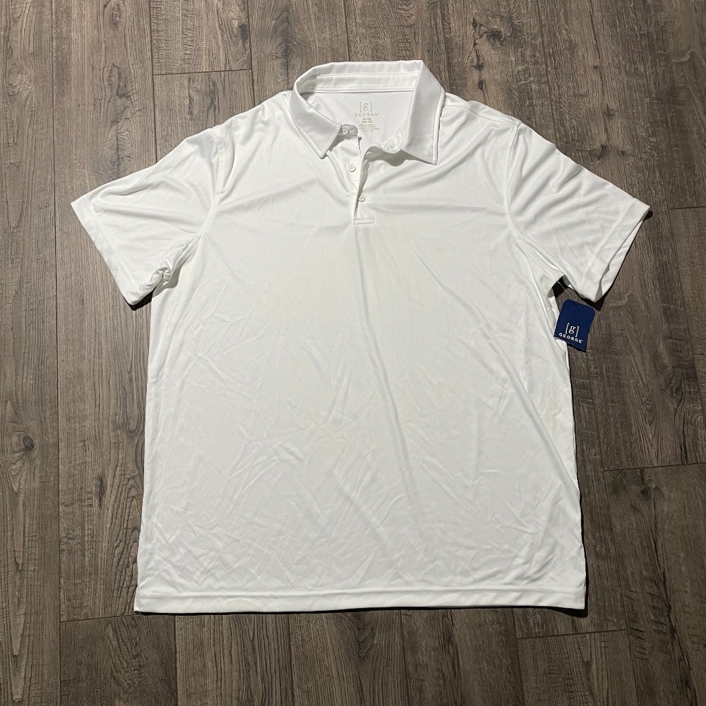 NWT Men’s George XLarge White Polo